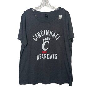 Cincinnati Bearcats Tshirt Womens 2X Gray Fanwear Gildan Softstyle Short Sleeves